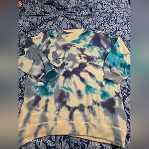 Natural Life * Oversized Blue Tie Dye Sweater * Sz L/XL